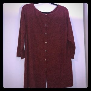 Super soft button down back top